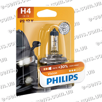 Лампа H4 PHILIPS Vision 30% блистер