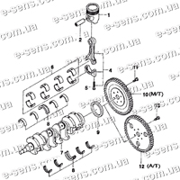 Вкладыши шатунные Ланос ( 0,25) GMP