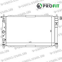 Радиатор охлаждения Ланос 1.5/1.6 с кондиц. PROFIT