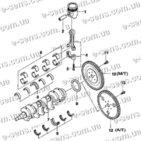 Вкладыши шатунные Ланос (+0,25) GMP