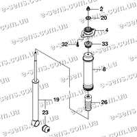 Амортизатор задний Авео PARTS-MALL газо-масляный