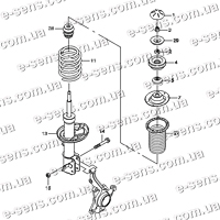 Амортизатор передний Авео PARTS-MALL газо-масляный